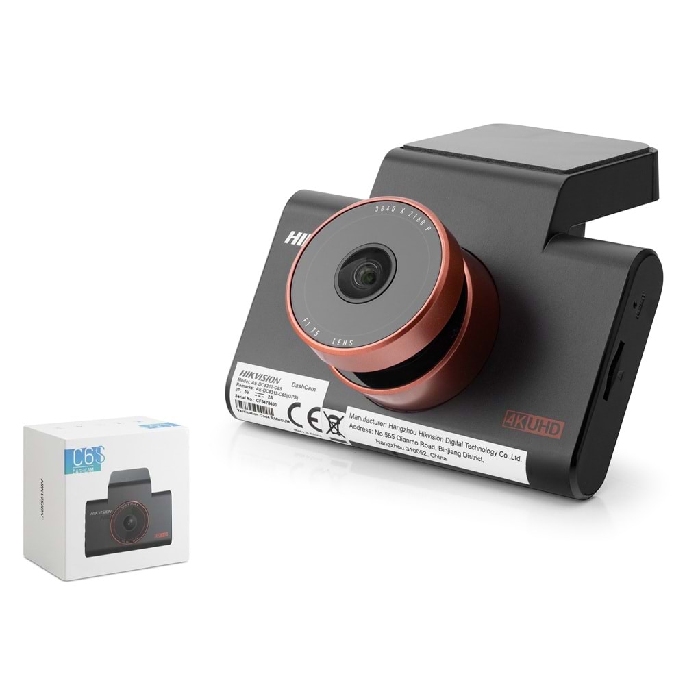 HIKVISION AE-DC8312-C6S Araç İçi Kamera 4K 2160p 3 İnç Wi-Fi GPS Siyah