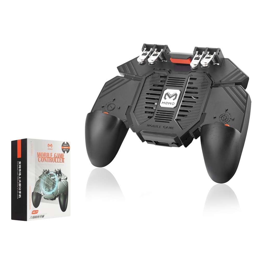 HADRON AK77-1 Soğutucu Fanlı Telefon Tutuculu Mobil Gamepad 4 Butonlu 1200 mAh Siyah