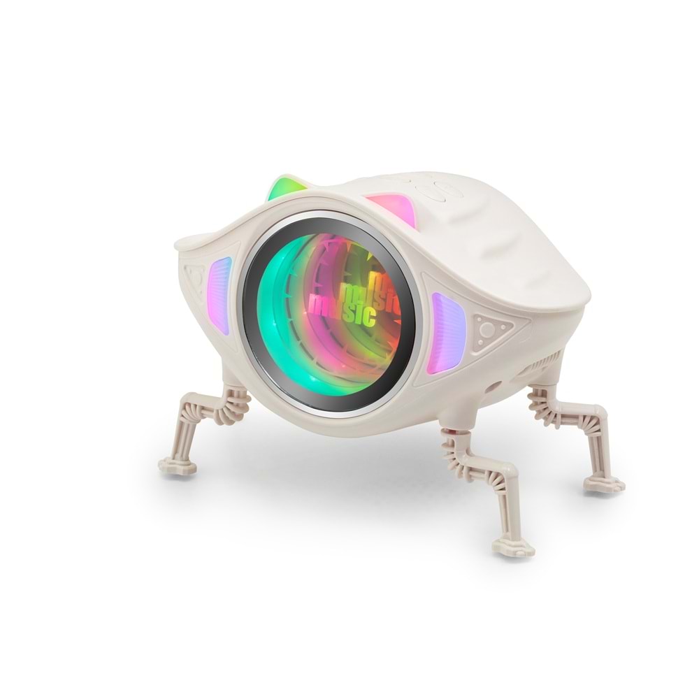 MEGNA CC2A Bluetooth Masaüstü Hoparlör 5W FM Radyo TF RGB Robot Tasarımlı