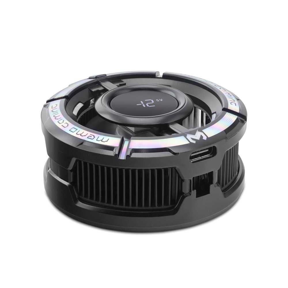 HADRON CX15 Manyetik Telefon Soğutucu Fan 15W RGB Isı Göstergeli Siyah