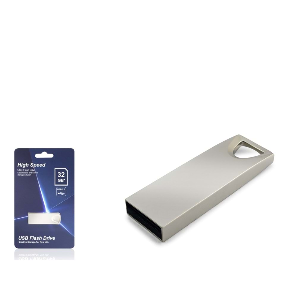 ELBA-32M 32 GB USB 2.0 Metal Gövde Flash Bellek Gri