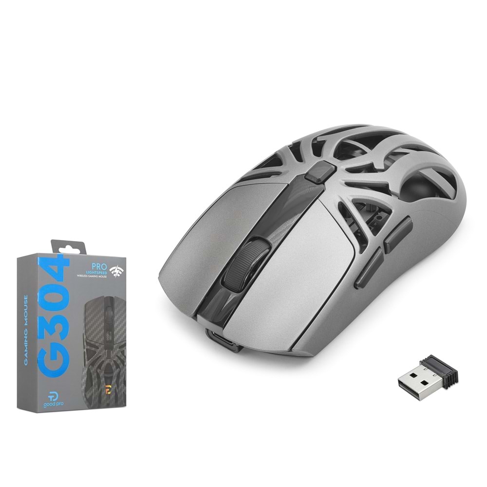 GOOD PRO G304G Tri Mode RGB Gaming Hafif Mouse 10000 DPI Gri