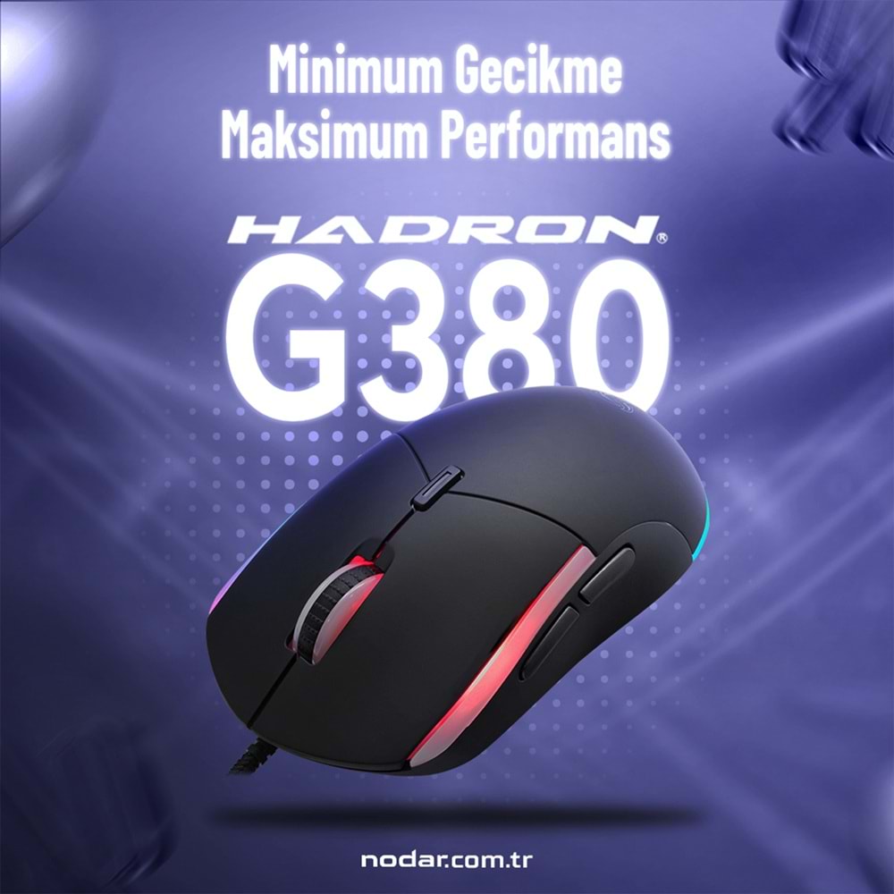 HADRON G380 RGB Gaming Mouse 3600 DPI Siyah