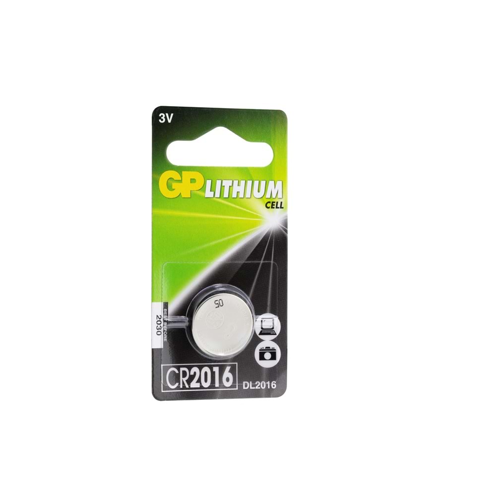 GP CR2016 3V Lityum Düğme Pil 1 Adetli Paket