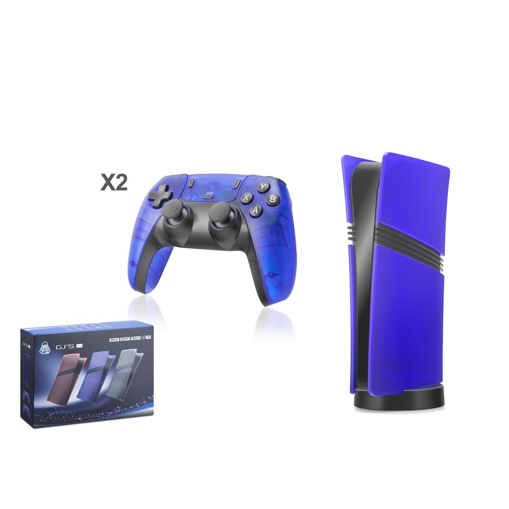 HADRON GS7B ULTRA Retro Oyun Konsolu HDMI Çift GamePad Seti 128 GB Hafıza Kartlı 2.4G Kablosuz Mavi
