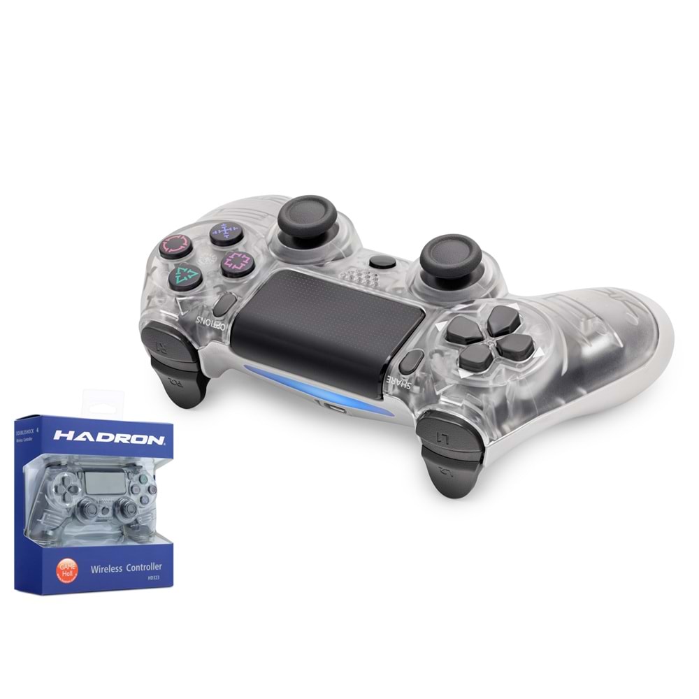 HADRON HD323R Bluetooth GamePad Oyun Kolu PS4 Uyumlu DoubleShock 4 Şeffaf