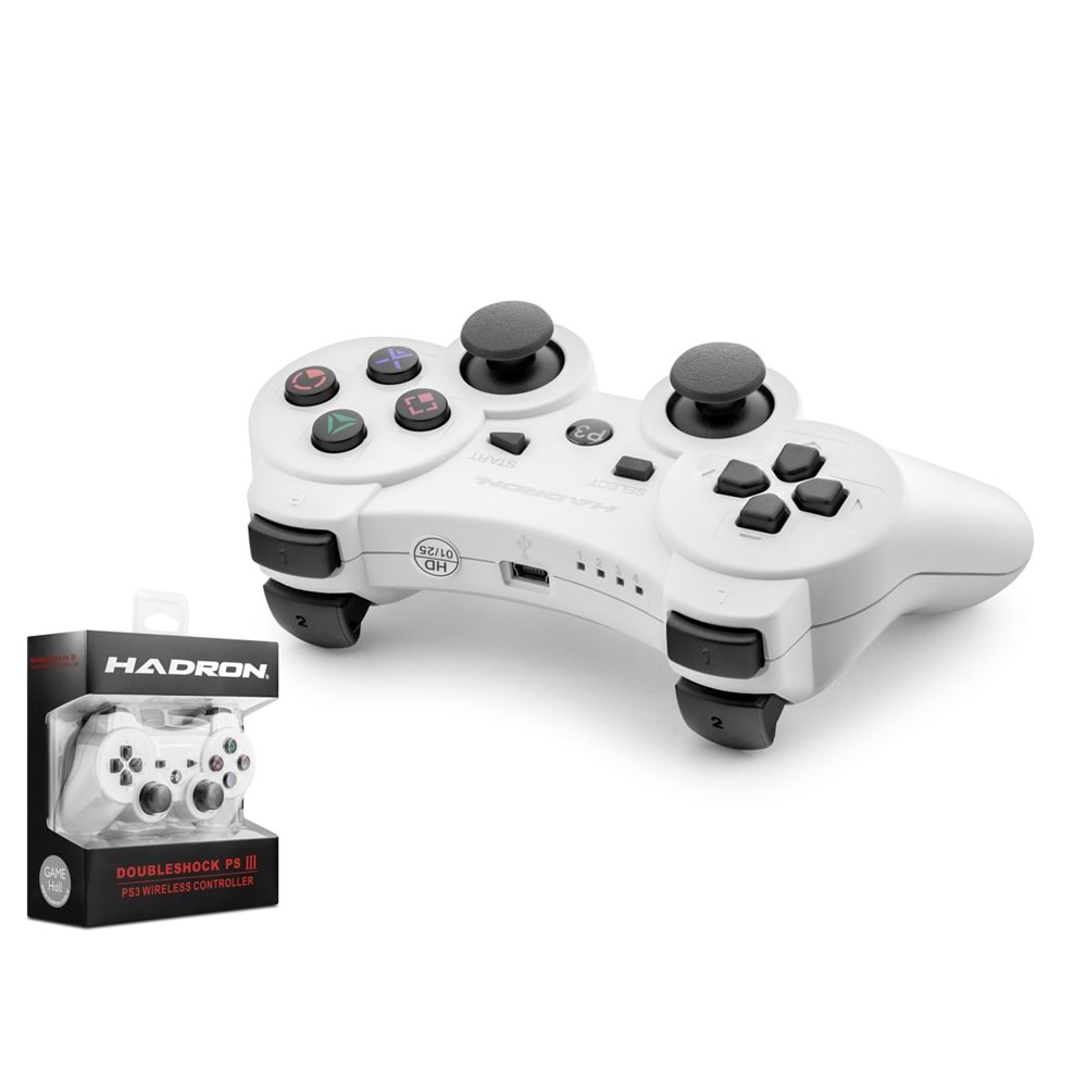 HADRON HD325B Bluetooth GamePad Oyun Kolu PS3 Uyumlu DoubleShock III Beyaz