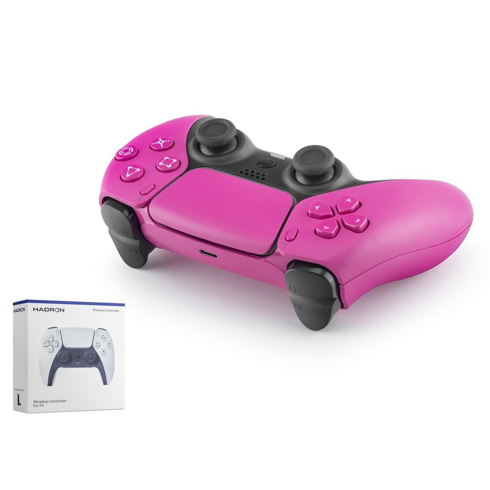 HADRON HD332P Kablosuz GamePad Oyun Kolu PS5 Uyumlu Dokunmatik Panelli Fuşya