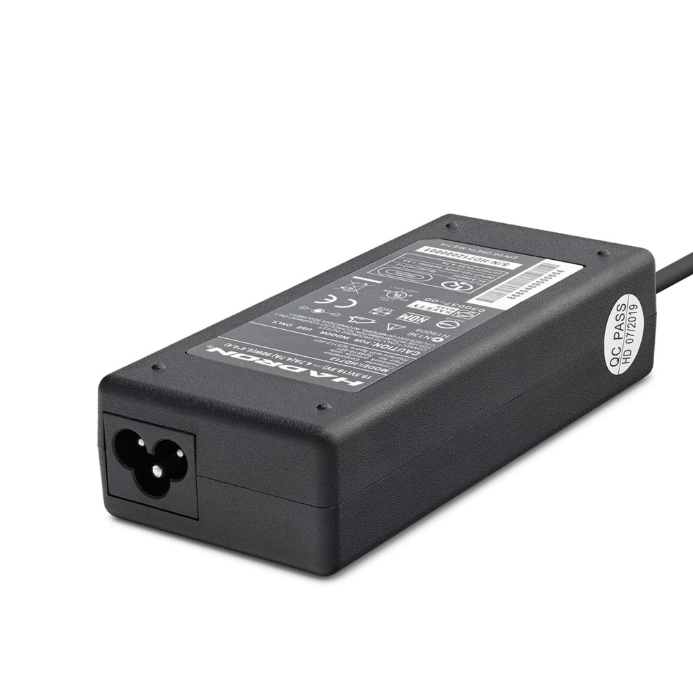 HADRON HD712 Laptop Adaptörü 90W 19.5V 4.74A 6.5x4.4 mm Siyah