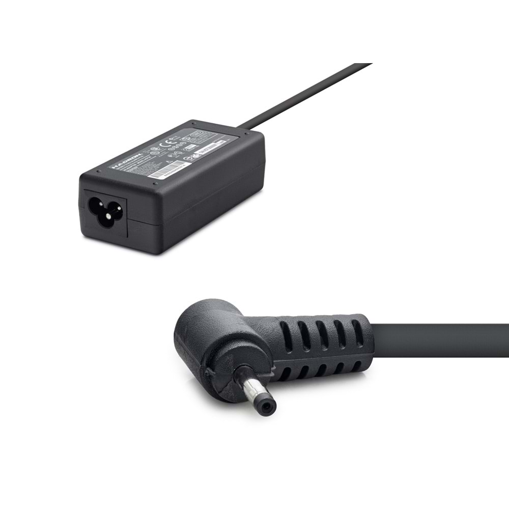 HADRON HD728 Laptop Adaptörü 40W 19V 2.1A 2.3x0.7 mm Siyah