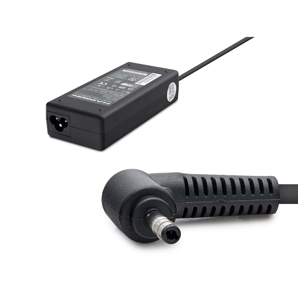 HADRON HD8803 Laptop Adaptörü 65W 19V 3.42A 4.0x1.7 mm Siyah