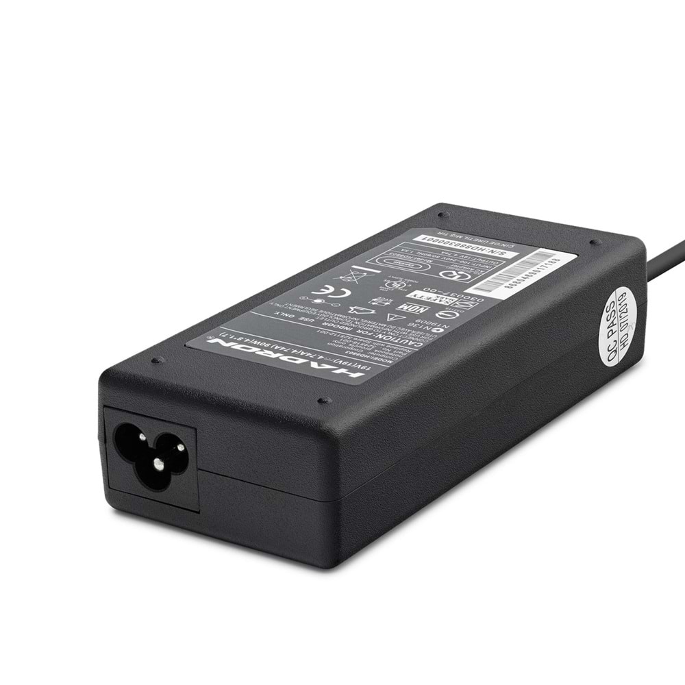 HADRON HD8803 Laptop Adaptörü 65W 19V 3.42A 4.0x1.7 mm Siyah