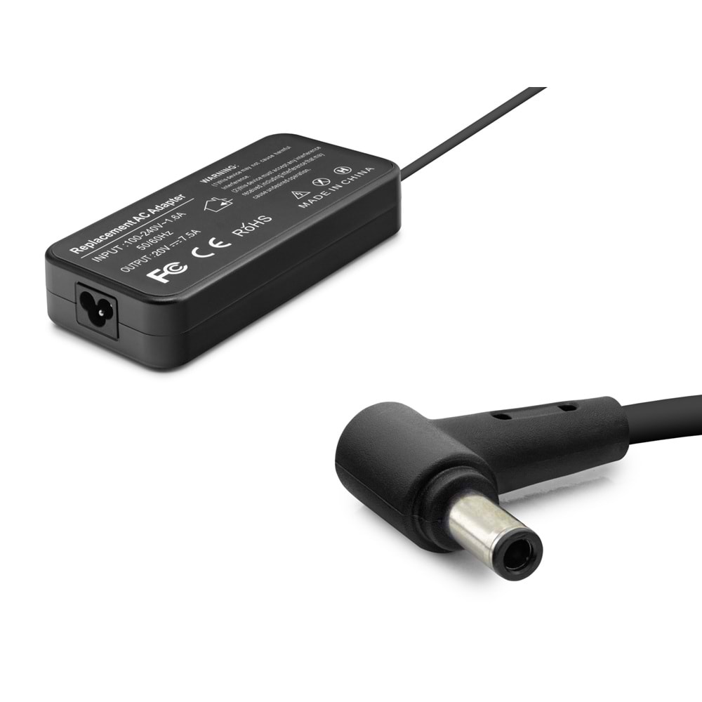 HADRON HD8867 Laptop Adaptörü 150W 20V 7.5A 6.0x3.7 mm Siyah