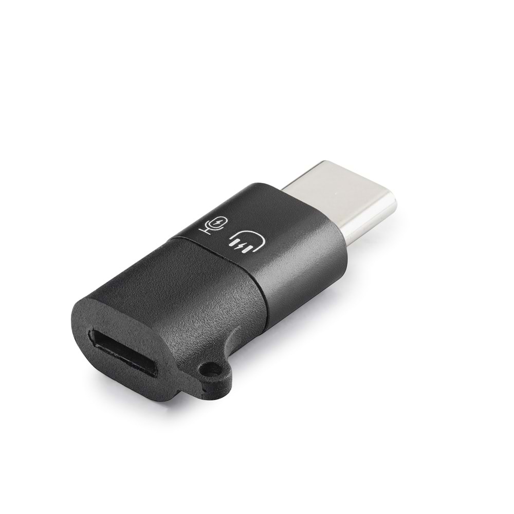 HADRON HDX1085 Type-C Lightning Kulaklık Mikrofon Ses Adaptörü Siyah