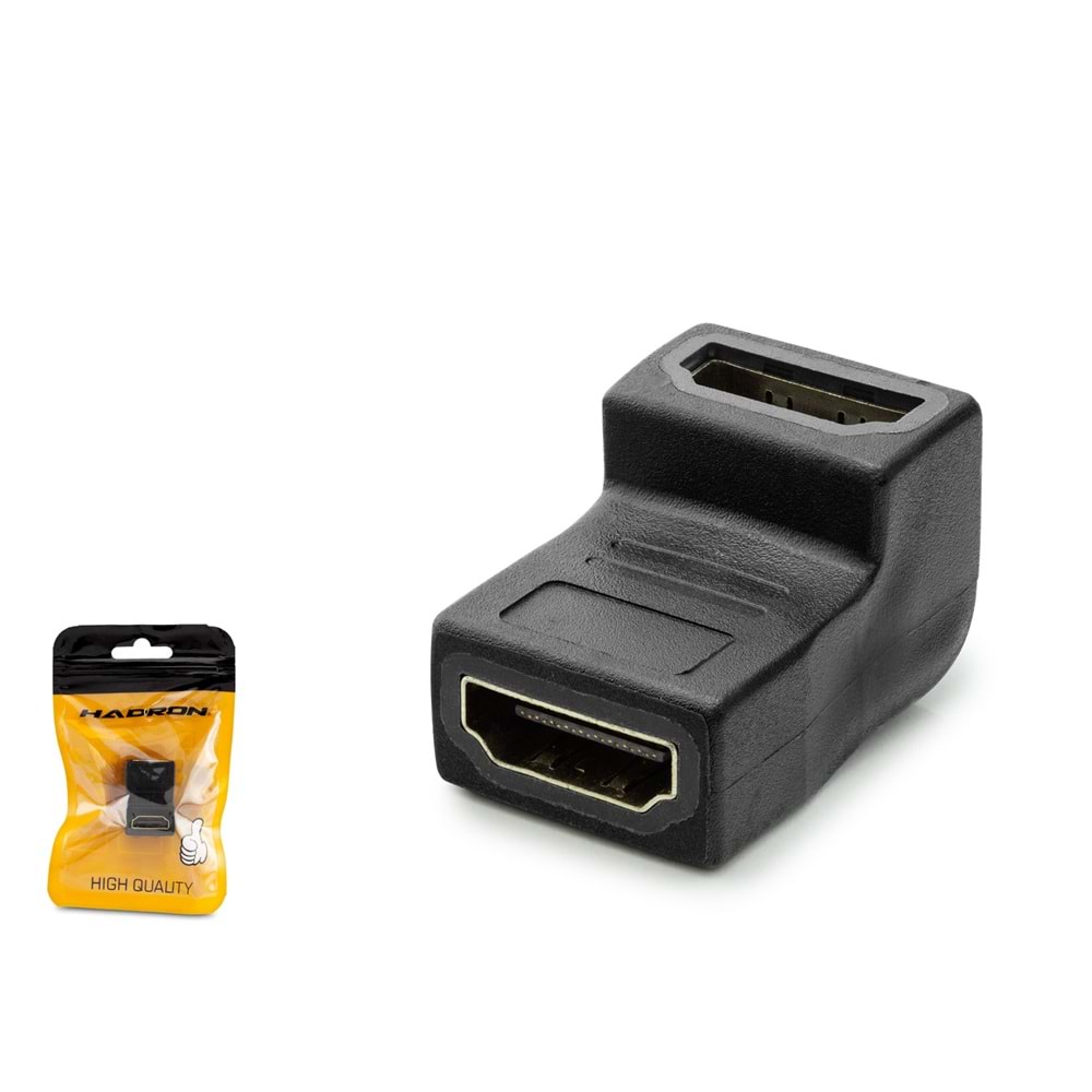 HADRON HDX1269 HDMI 90° Açılı Birleştirici Adaptör 1080p Siyah