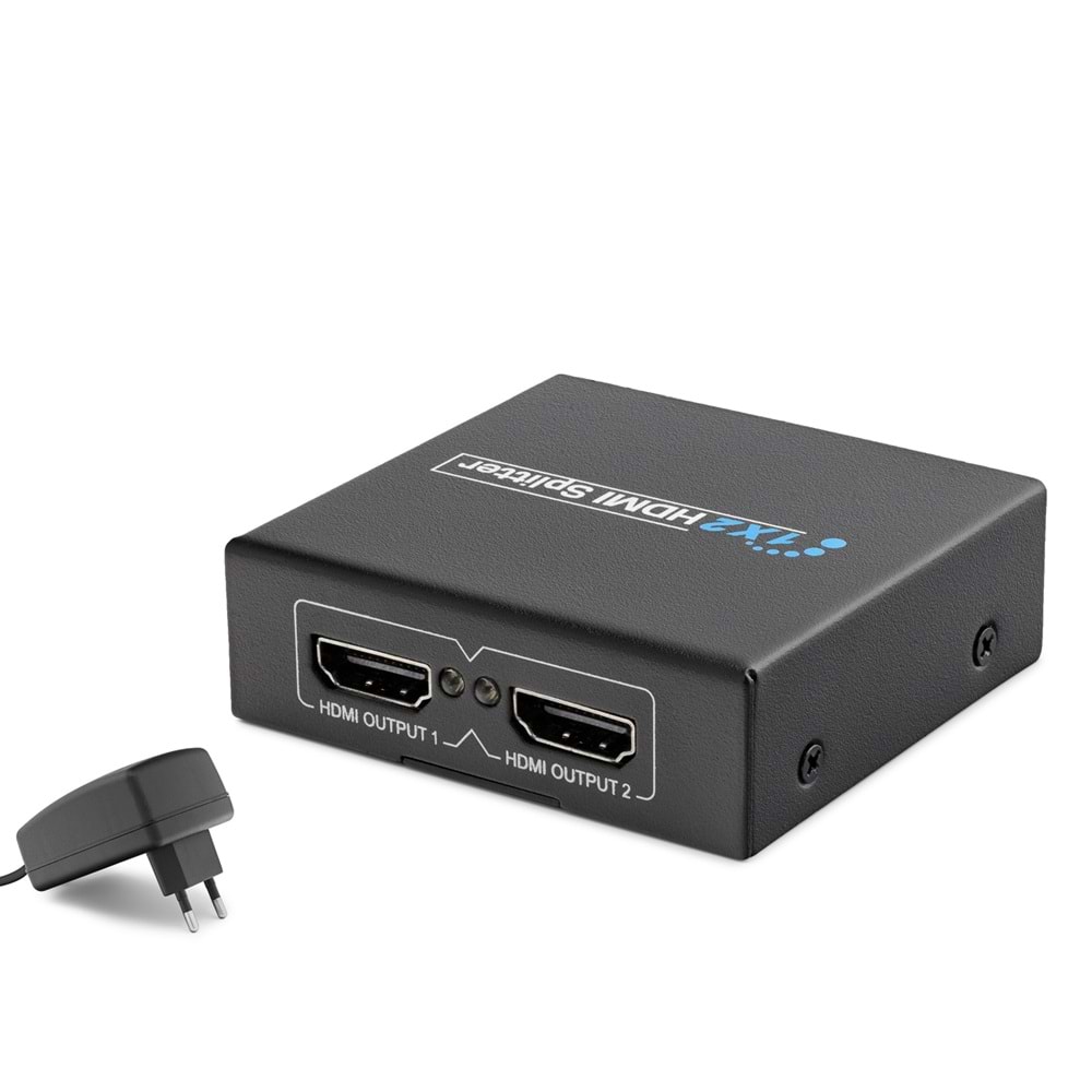 HADRON HDX1284 HDMI Splitter 1080p 3D 1 Giriş 2 Çıkış Siyah