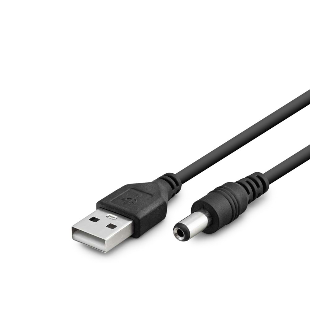 HADRON HDX1323 USB DC Güç Kablosu 5.5 x 2.5 mm 1 m Siyah