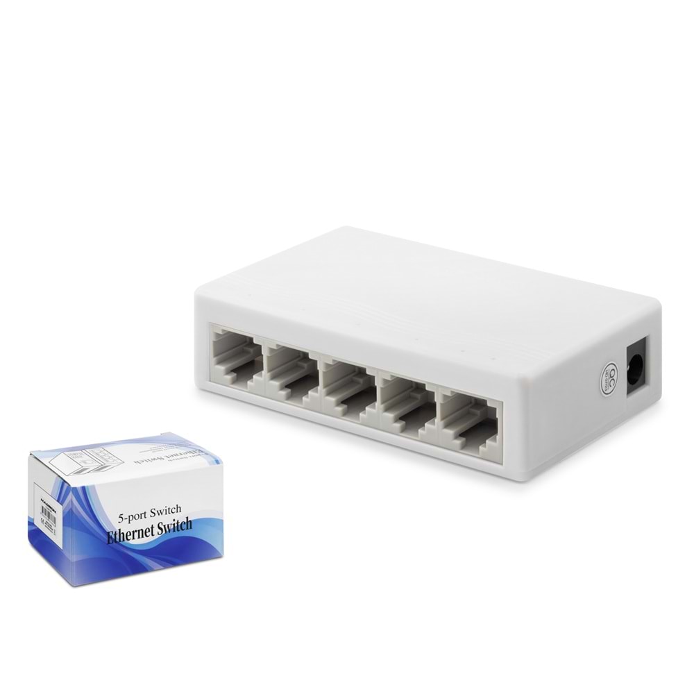 HADRON HDX1344 Ethernet Switch 5 Port 10/100 Mbps Beyaz