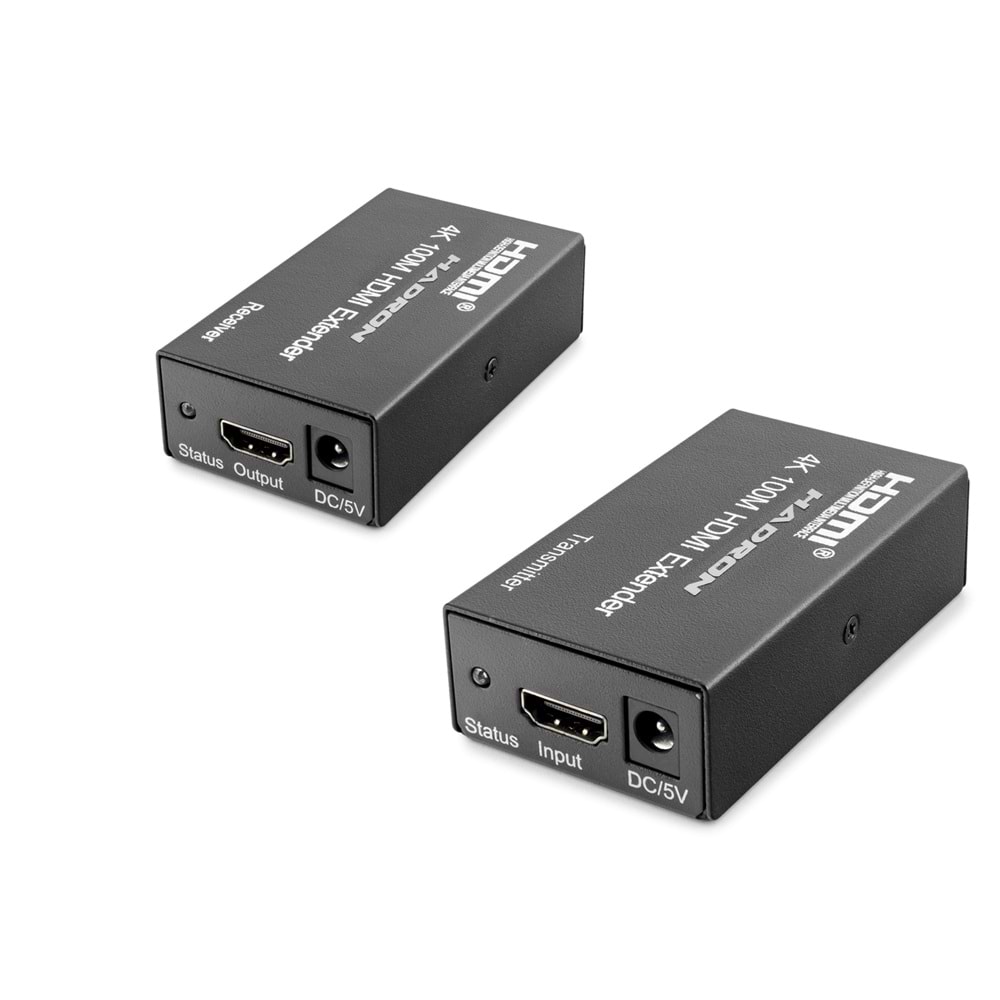 HADRON HDX1367 HDMI Extender EDID 4K 30 Hz 100 m Siyah