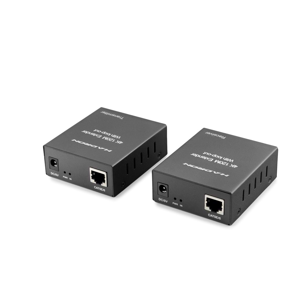 HADRON HDX1368 HDMI Extender Loop Out 4K 30 Hz 120 m Siyah