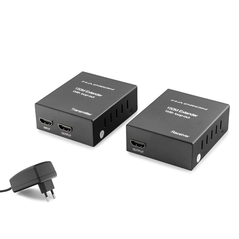 HADRON HDX1369 HDMI Extender Loop Out 1080p 60 Hz 150 m Siyah