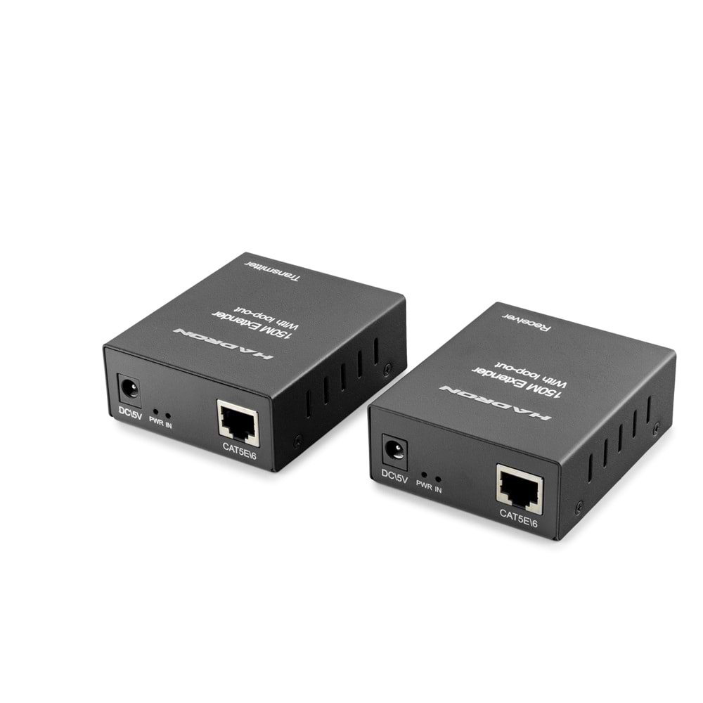 HADRON HDX1369 HDMI Extender Loop Out 1080p 60 Hz 150 m Siyah