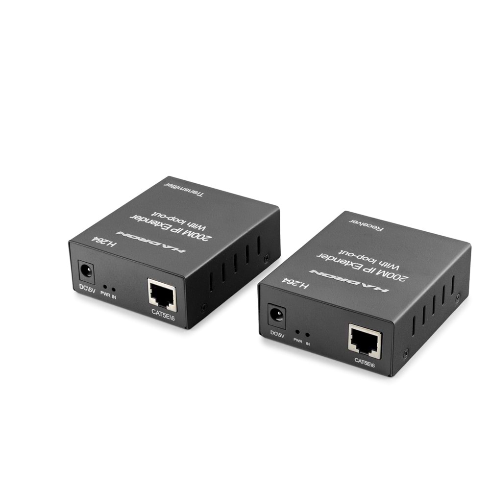 HADRON HDX1370 HDMI IP Extender Loop Out 1080p 60 Hz 200 m Siyah
