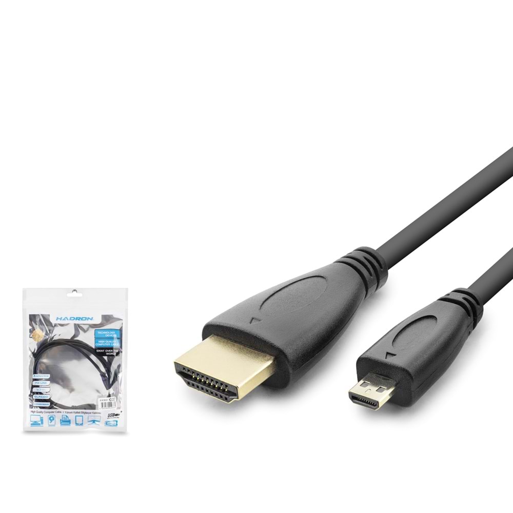 HADRON HDX2007 HDMI to Micro HDMI Kablo 1.5 m Siyah