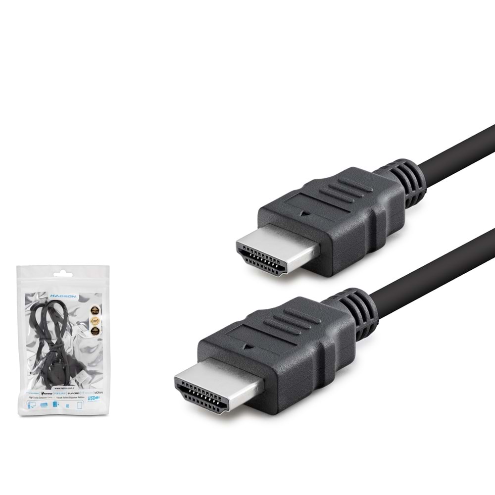 HADRON HDX2026 HDMI Kablo OD 7.0 mm 1.5 m Siyah