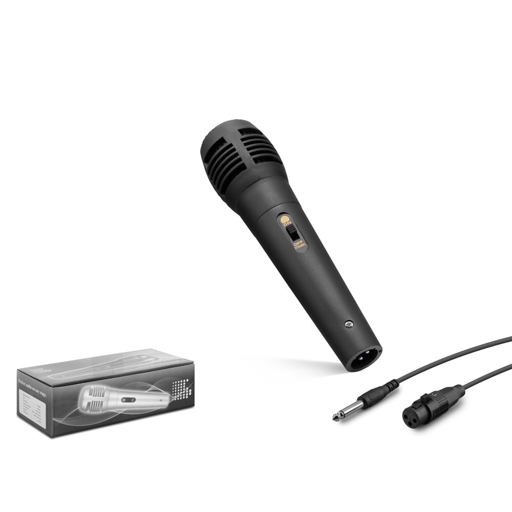 HADRON HDX2753 Sahne Tipi Vokal Mikrofonu XLR 6.35 mm Siyah