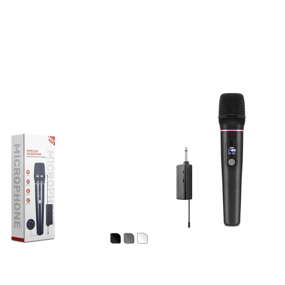 HADRON HDX2790 UHF Kablosuz Mikrofon 6.35 mm Siyah