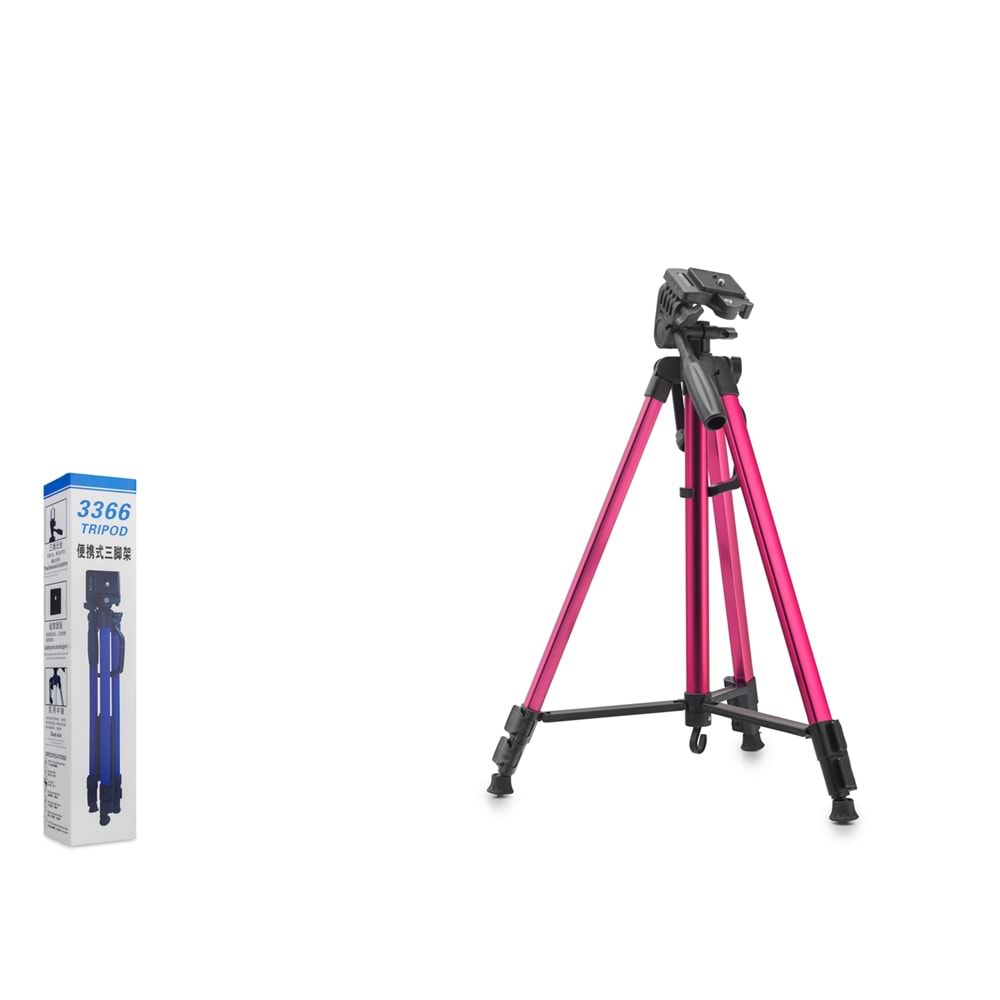 HADRON HDX3366 Telefon Tripodu Ayarlanabilir Kollu 140 cm Kırmızı