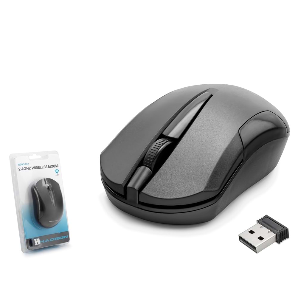 HADRON HDX3407 Kablosuz Mouse 2.4 GHz 1600 DPI Siyah