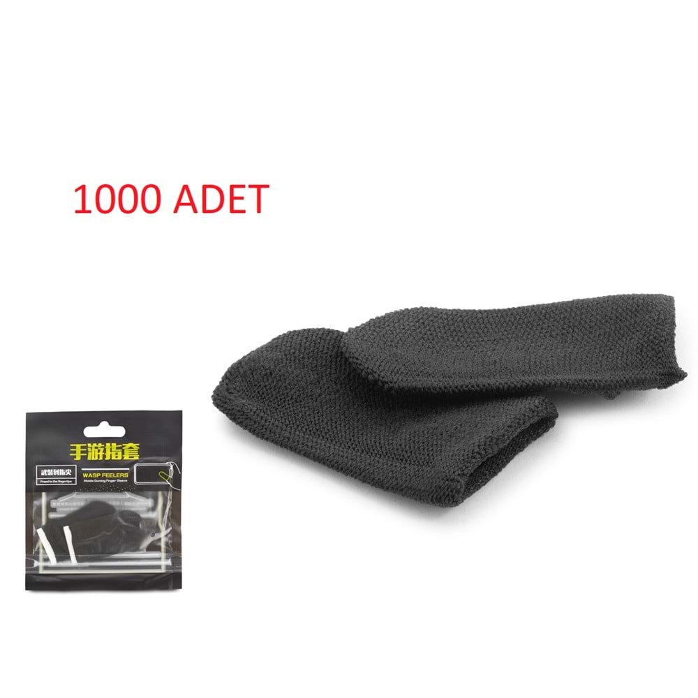 HADRON HDX3577P Mobil Oyun Parmak Eldiveni PUBG CoD Free Fire Dokunmatik Ekran Uyumlu 1000 Adet Siyah
