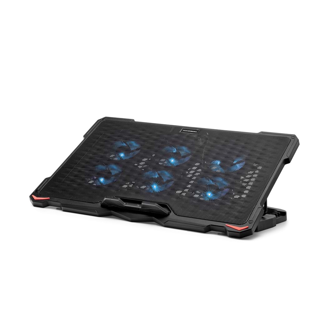 HADRON HDX4255 Polar Serisi Laptop Soğutucu 6 Fanlı LED 15.6-17.3 İnç Siyah