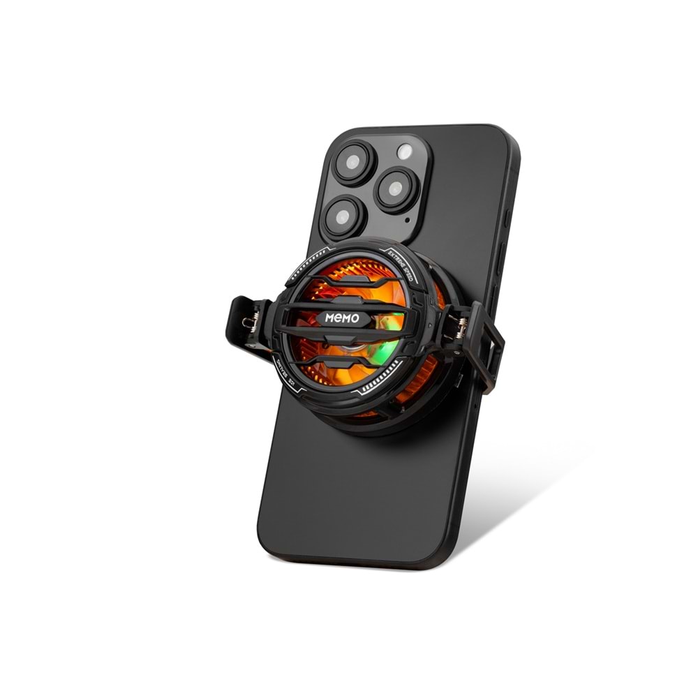 HADRON HDX4363 Manyetik Klipsli MagSafe Uyumlu Telefon Tablet Soğutucu Fan 15W RGB Siyah