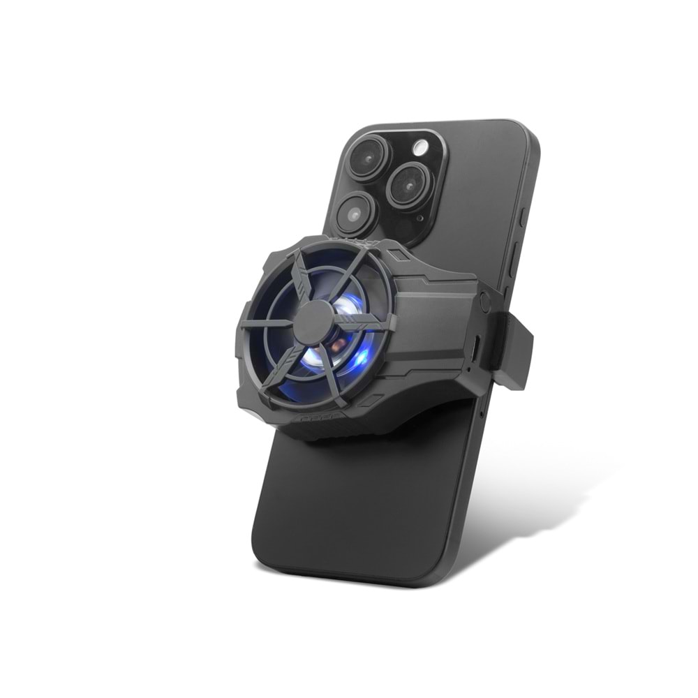 HADRON HDX4388 Klipsli Bataryalı Telefon Soğutucu Fan LED Siyah