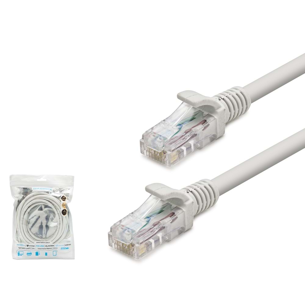 HADRON HDX5028 Cat6 Ethernet Patch Kablosu 1 Gbps 250 MHz 3 m Beyaz