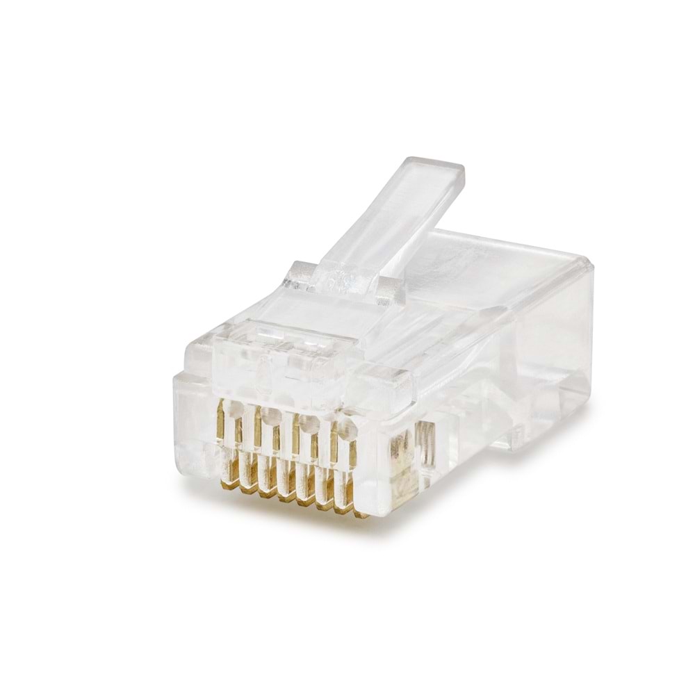 HADRON HDX5043 CAT6 RJ45 Konnektör 100 Adetli Paket Şeffaf