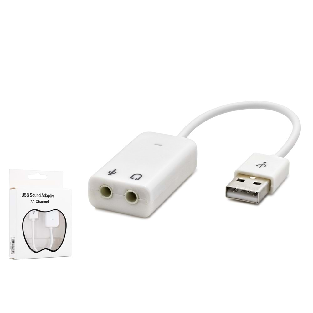 HADRON HDX5263 USB Harici Ses Kartı 7.1 Beyaz