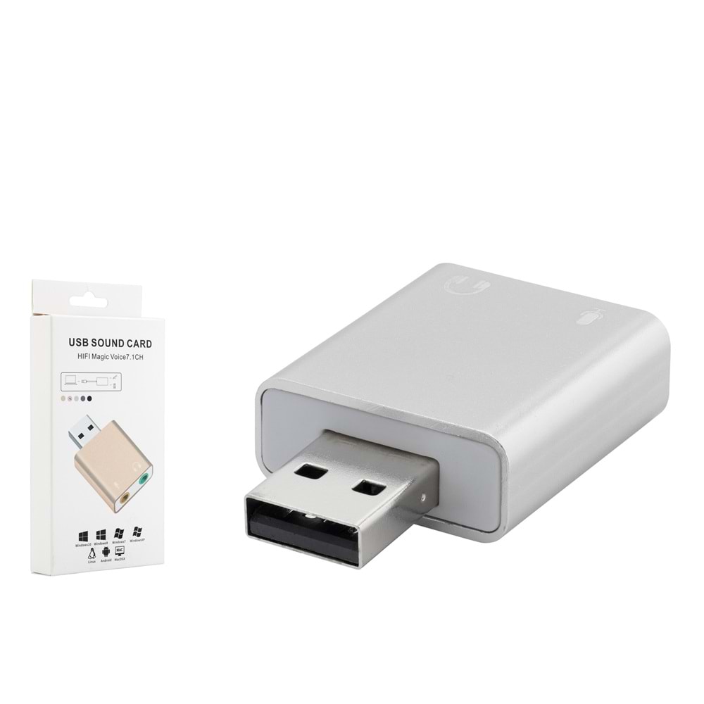 HADRON HDX5272 USB Harici Ses Kartı 7.1 Gri