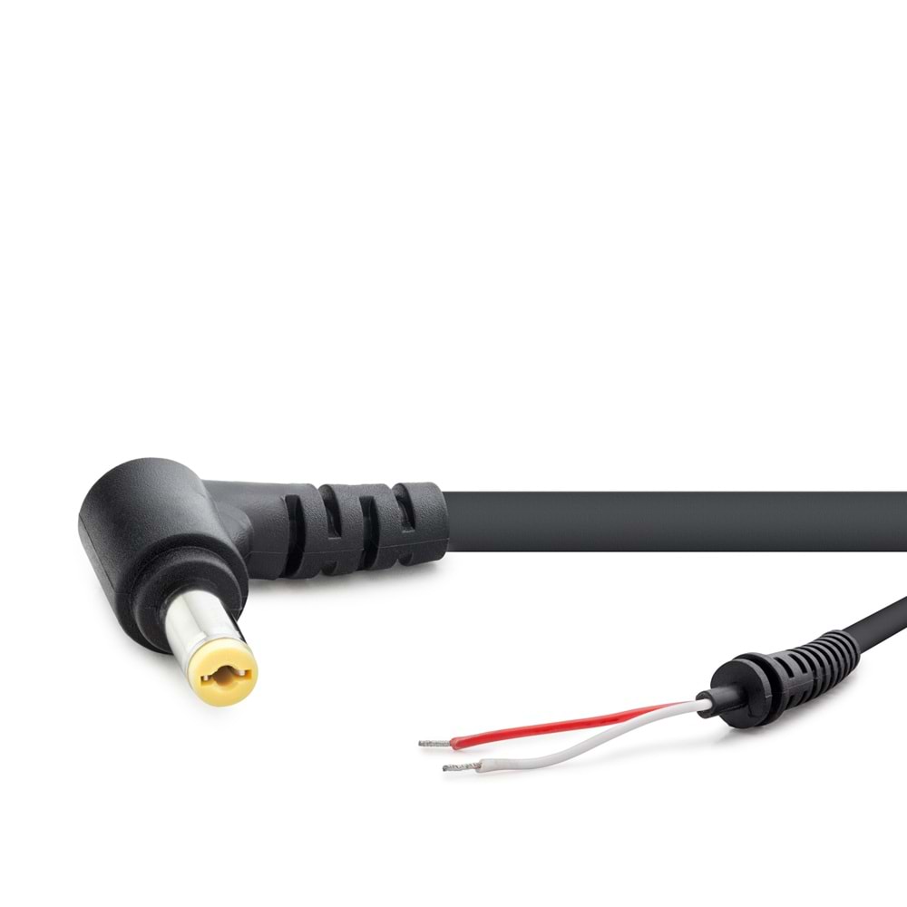 HADRON HDX5511 Laptop Adaptör DC Jack Kablosu 5.5x1.7 mm L Tip 1.2 m 90W Siyah