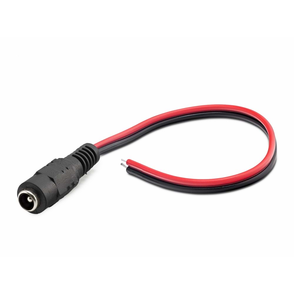 HADRON HDX5528 DC Power Jack Kablosu 5.5x2.5 mm 26 cm Siyah