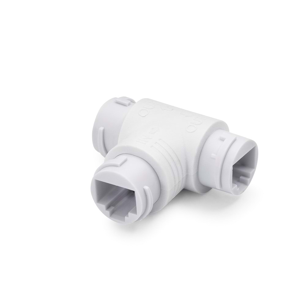 HADRON HDX5550 PoE Combiner Mux 2 In 1 RJ45 Veri ve Güç Birleştirici Adaptör Seti Beyaz