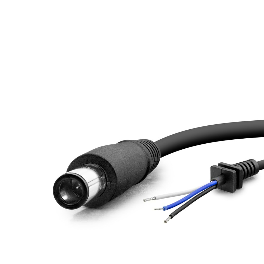 HADRON HDX5564 Laptop Adaptör DC Jack Kablosu 7.4x5.0 mm 3 İletkenli 1.2 m 150W Siyah