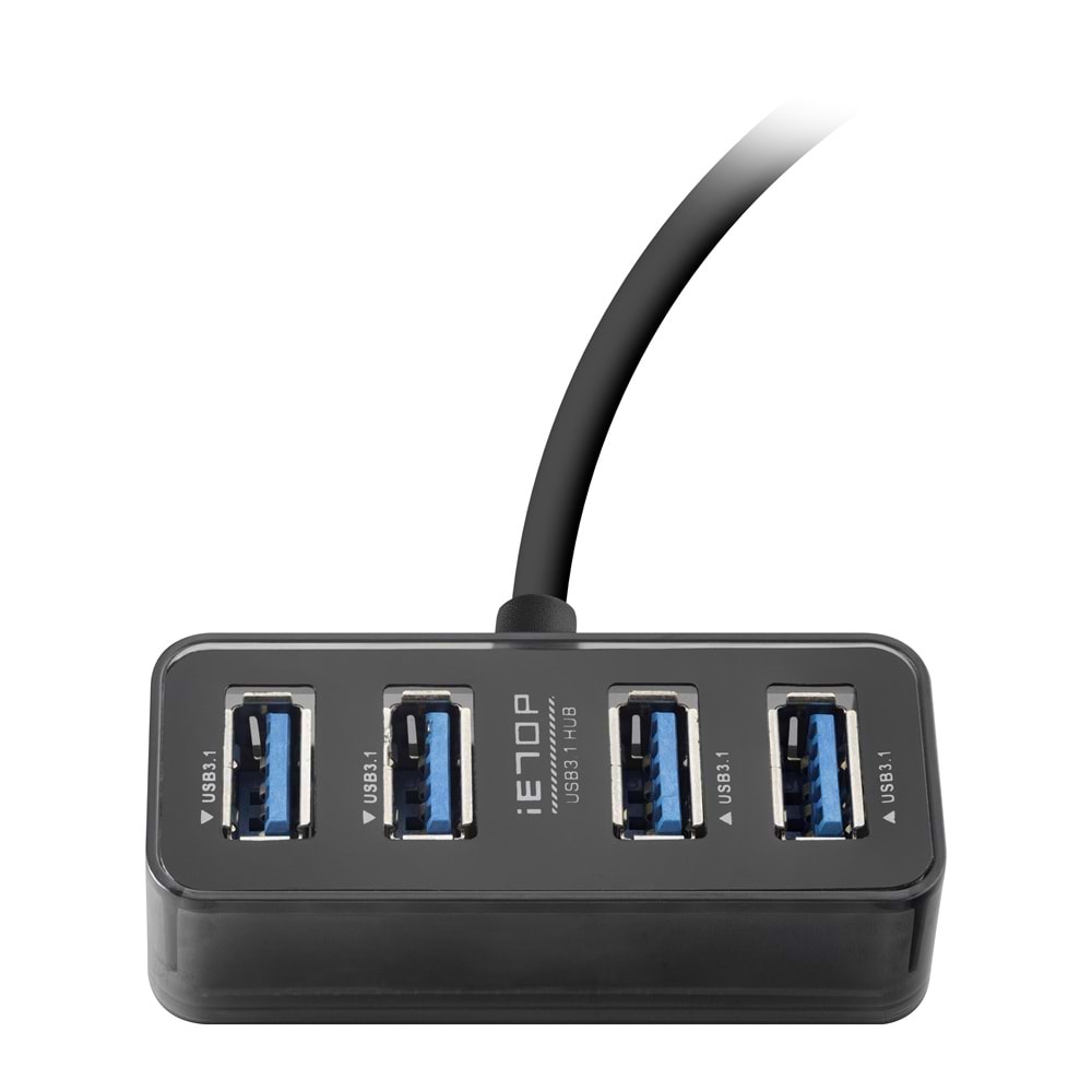 iETOP HDX7055 USB Type-C 3.1 Gen1 Hub 4 Port 5 Gbps Siyah