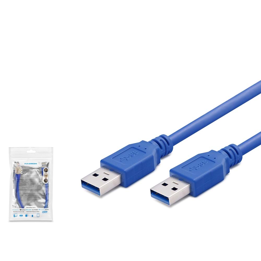 HADRON HDX7504 USB 3.0 HDD Bağlantı Kablosu 30 cm Mavi