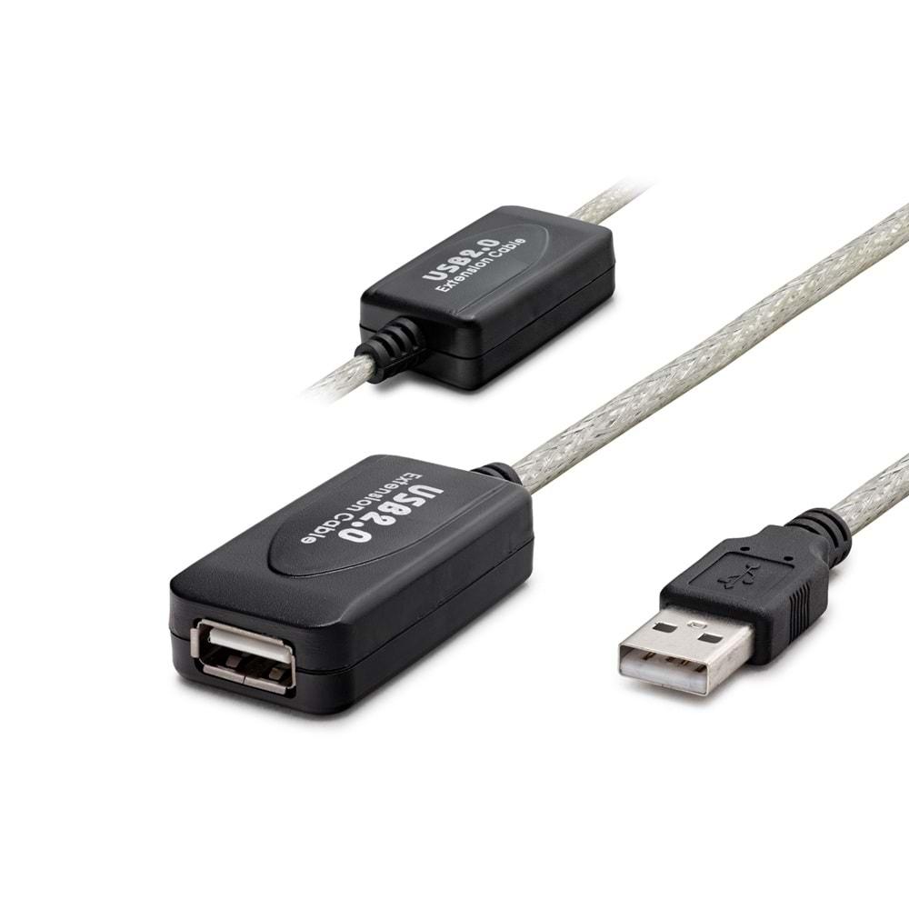 HADRON HDX7515 USB Active Repeater Uzatma Kablosu 20 m Siyah