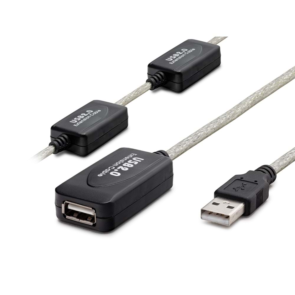 HADRON HDX7537 USB Active Repeater Uzatma Kablosu 15 m Siyah