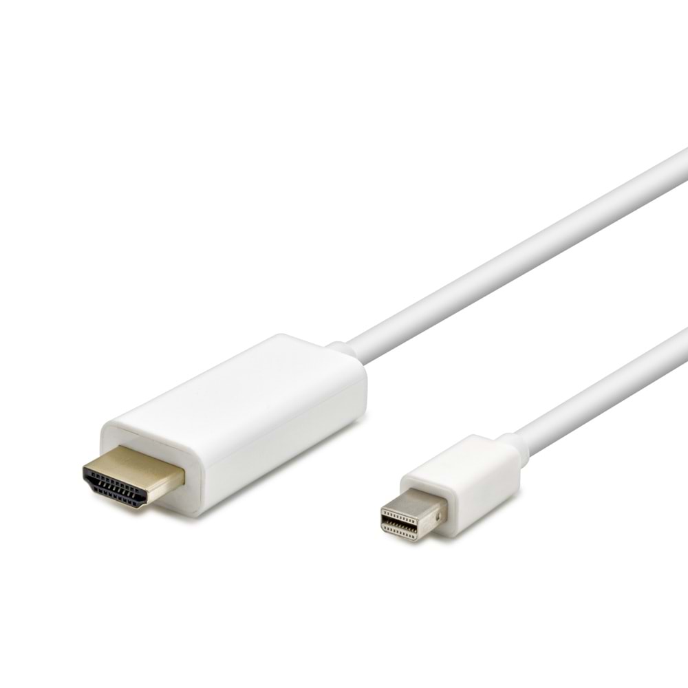 HADRON HDX7759 Mini DisplayPort to HDMI Görüntü Kablosu 1.8 m Beyaz